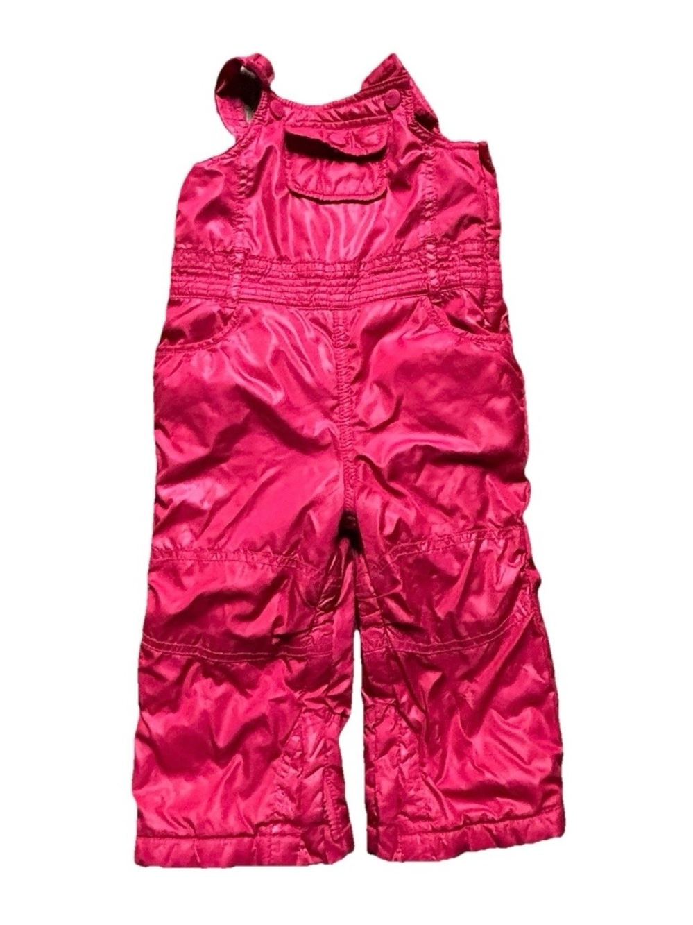 Toddler Girl Gap Hot Pink Snowsuit Snow Bib Size 18-24 Months Winter